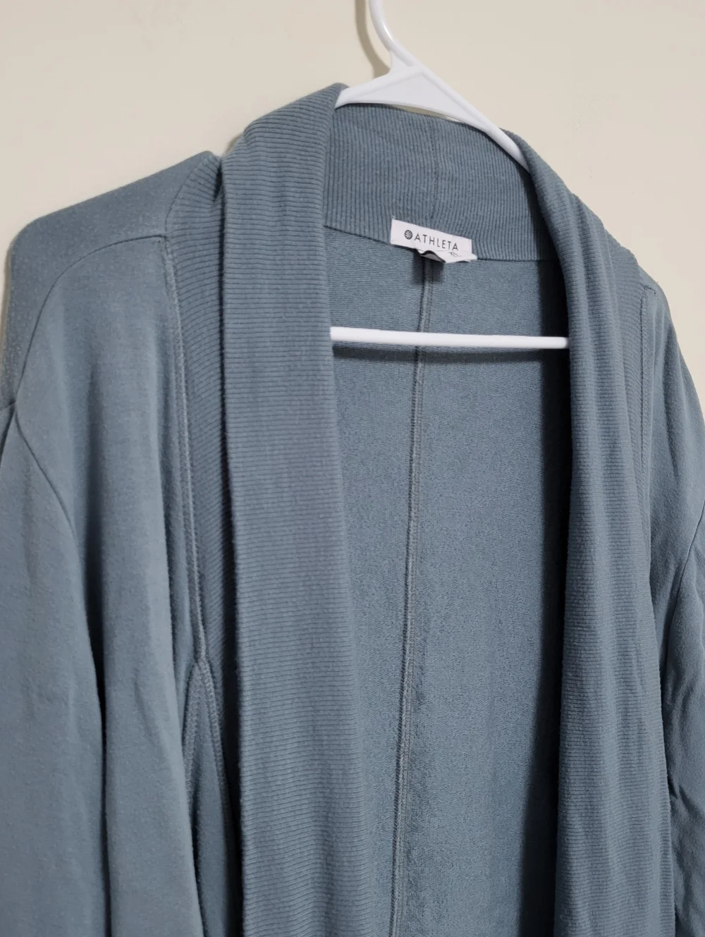 Athleta Pranayama Wrap Sweater Cardigan Sz XL Yogi Athleisure Blue - Picture 2 of 6